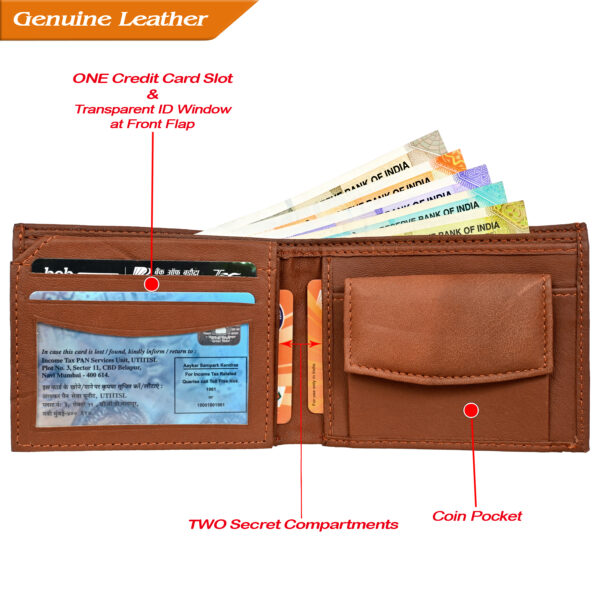 Tan leather wallet